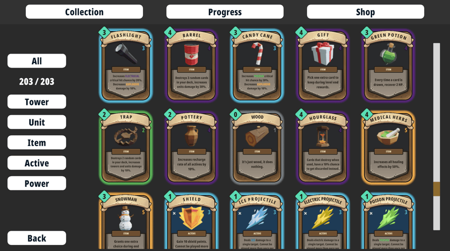 Cards and Towers