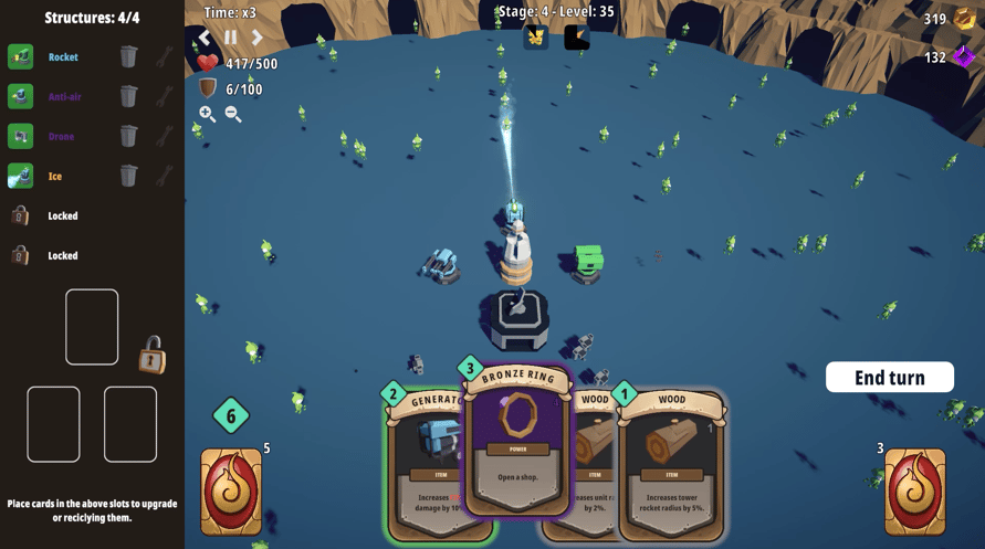 Cards and Towers