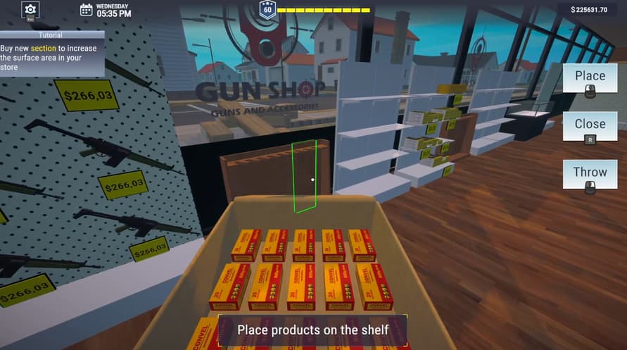 Gun Center Simulator