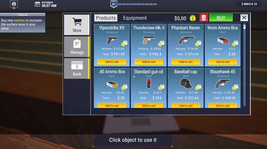 Gun Center Simulator