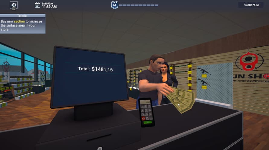 Gun Center Simulator
