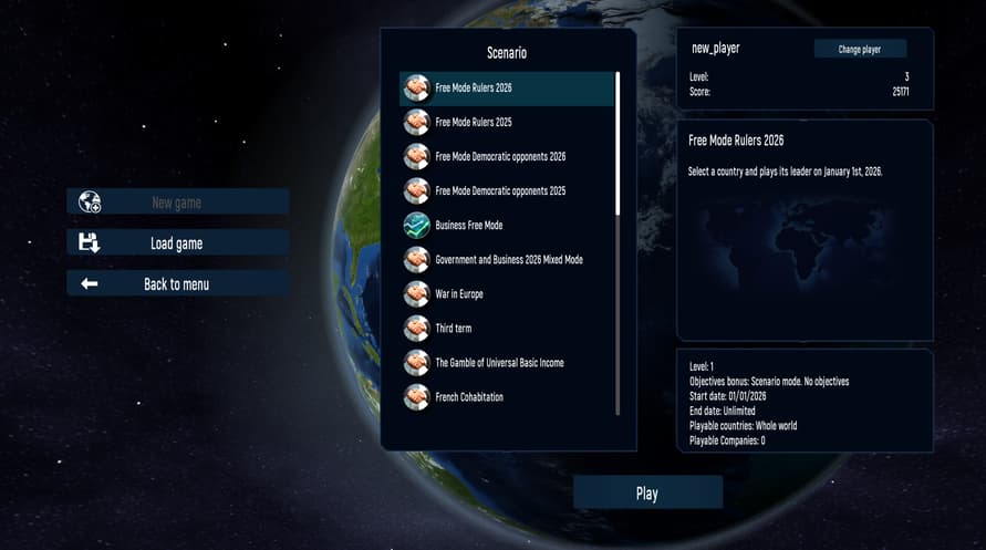 Geo-Political Simulator 2026 Edition