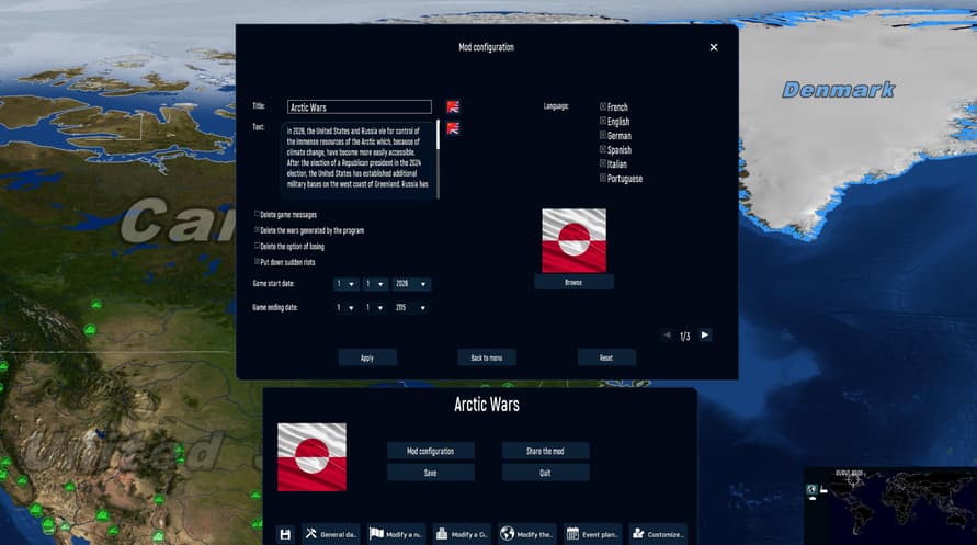 “Modding Tool” add-on for Geo-political Simulator 2026 Edition