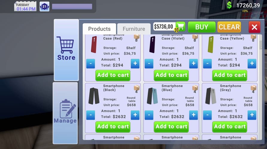 Electronics Store Simulator