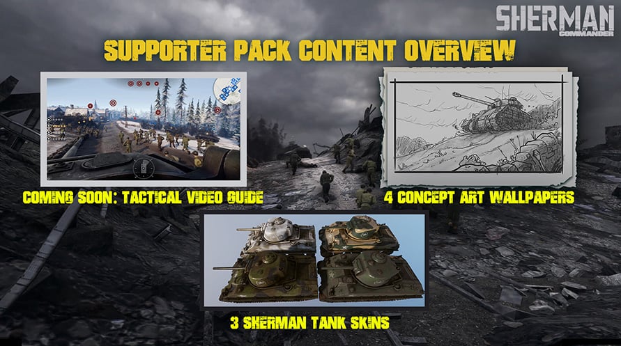 Sherman Commander Supporter Pack